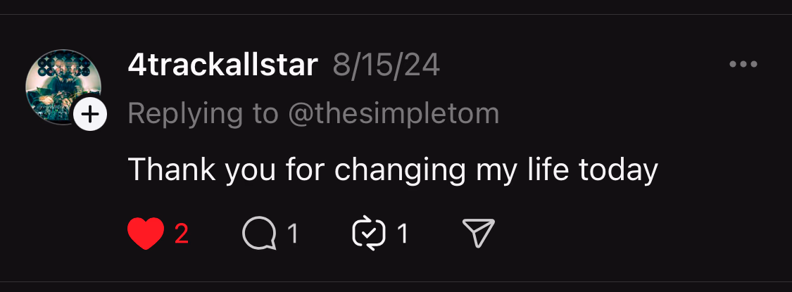 Customer testimonial